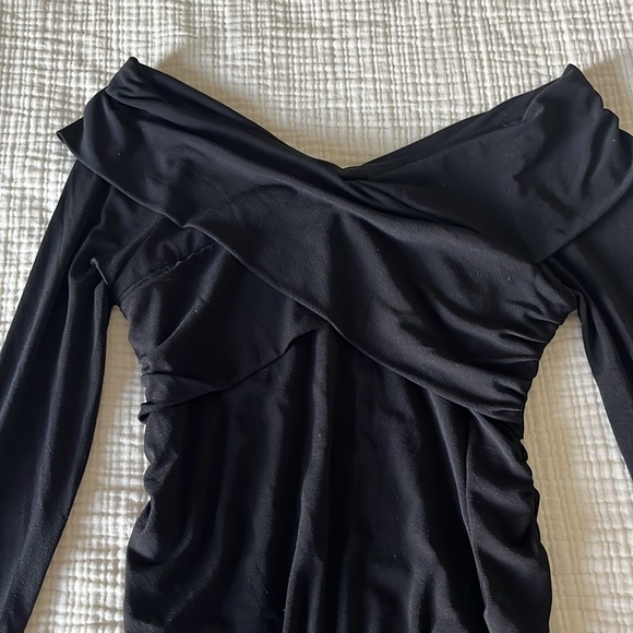 Black Maternity Cocktail Dress - Picture 2 of 4